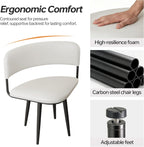 Round Sintered Stone Table Chair Set for 4, Modern Dining Table & Commercial Office Reception Conference Table
