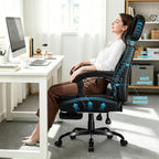 PRETZI Executive Office Chair 400LBS, Ergonomic Office Chair with Foot Rest, Heavy Duty Desk Chair for Home Office, Reclining High Back PU Leather Computer Chair Comfy, Black