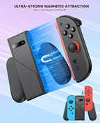Charging Grip Stand for Switch 2 / Switch [Play While Charging] Charger Station Compatible with Nintendo 2 w Dynamic Light