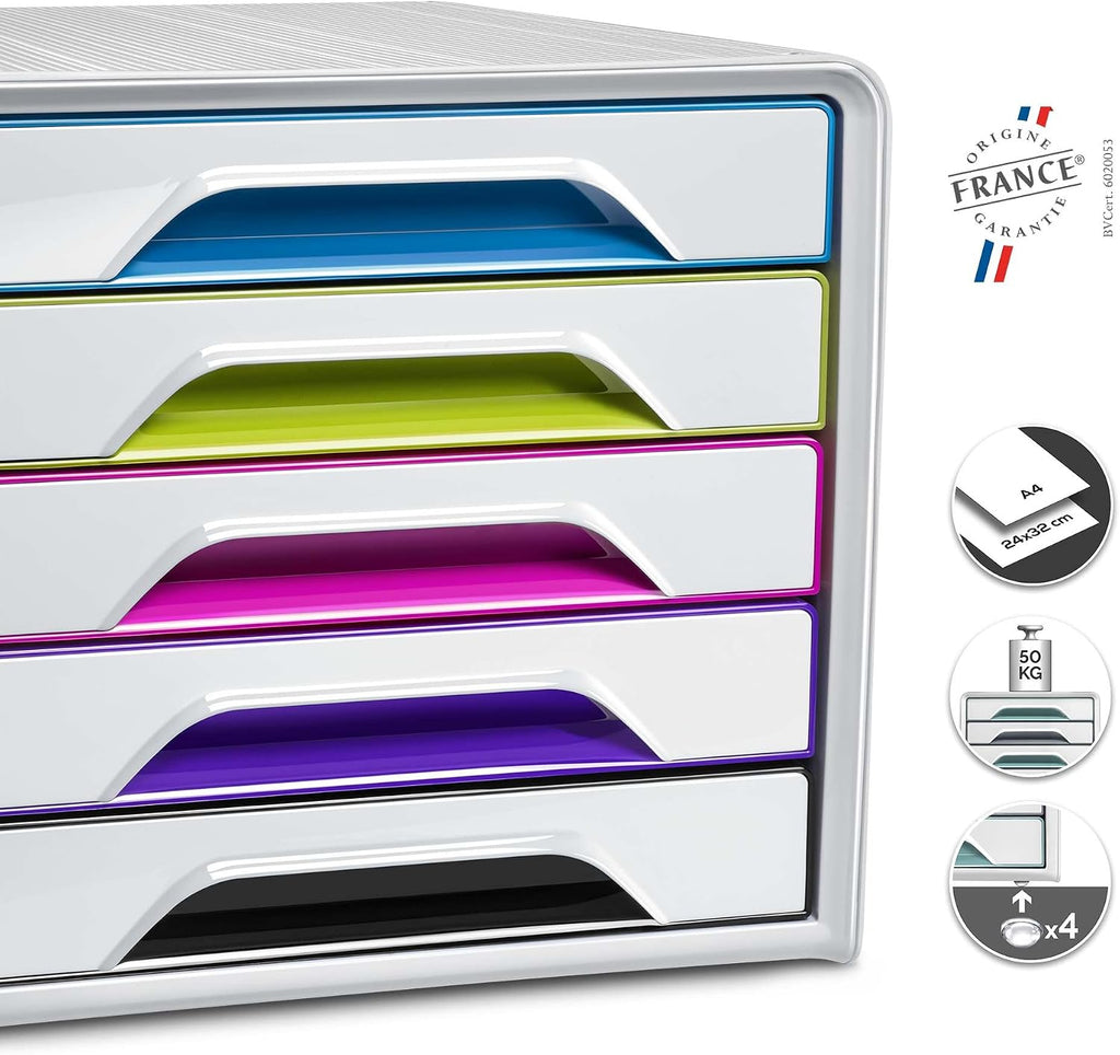 Smoove Desktop Module 5 Drawers