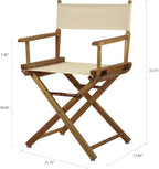 Casual Home 18" Director's Chair Natural Frame with Wheat Canvas