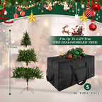 3FT/4FT/4.5 FT Christmas Tree Storage Bag, Heavy Duty Christmas Tree Bag with Reinforced Handles and Dual Zippers Wide Opening, Large Capacity fits for Artificial Christmas Tree, Black