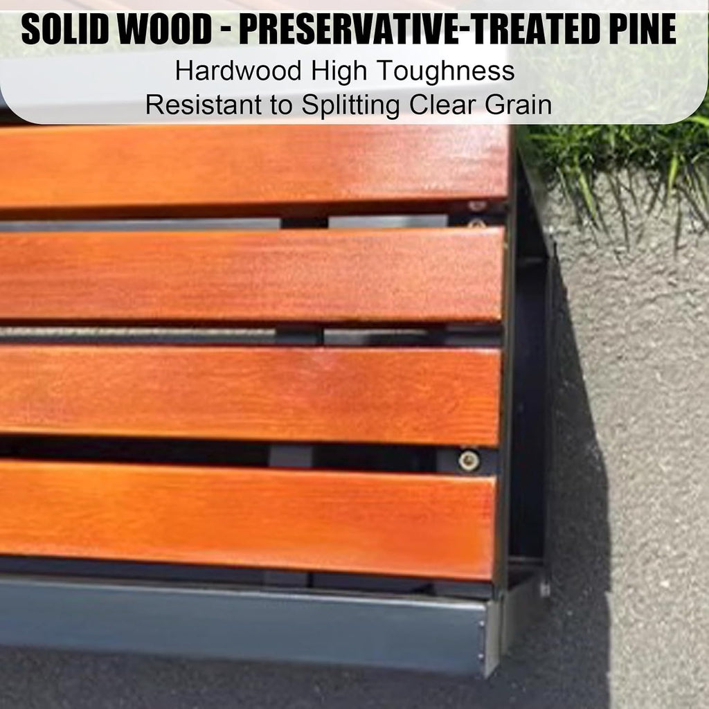 Outdoor Patio Park Benches, Outdoor Benches Weatherproof, Suitable for porches, patios, Gardens, lawns, Balconies, backyards 120cm/47.2in