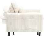 Foldable Sofa Bed Chair for Small Spaces, Comfortable Lounger with Pillow for Apartment, Bedroom, Balcony, Multi-Reclining Positions, Compact and Space Saving (Beige)