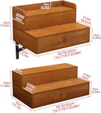 Solid Wood Wall Mounted Altar Table with Pull-Out Drawer for Incense & Meditation Personal Shrine Stand Prayer Altar Cabinet with Storage for Home(Teak color,50*40*30cm/19.7*15.7*11.8in)