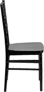 Flash Furniture 2 Pack HERCULES PREMIUM Series Black Resin Stacking Chiavari Chair