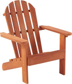 Wooden Kid's Adirondack Chair for Indoor and Outdoor, Natural Cedar Patio Lounge Chiar for Kids