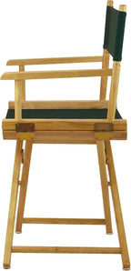 Casual Home 18" Director's Chair Natural Frame with Hunter Green Canvas