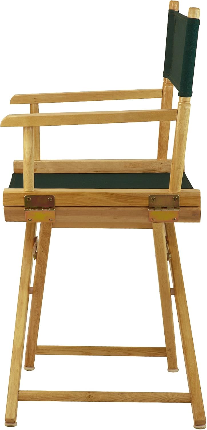 Casual Home 18" Director's Chair Natural Frame with Hunter Green Canvas