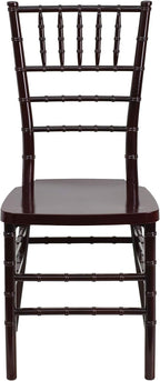 Flash Furniture 2 Pack HERCULES PREMIUM Series Mahogany Resin Stacking Chiavari Chair