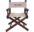 TLT Personalized Imprinted Walnut Frame Toddler's Directors Chair by Gold Medal - Khaki Canvas