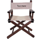 TLT Personalized Imprinted Walnut Frame Toddler's Directors Chair by Gold Medal - Khaki Canvas