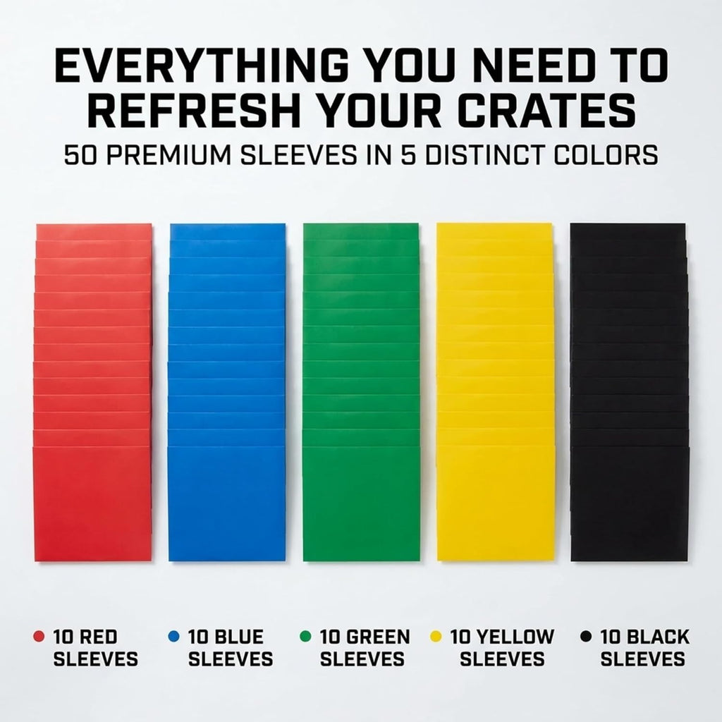 Vinyl Record Sleeves 45rpm - 7 inch Premium Acid Free Protection Multicolor Paper Covers for 7” Singles Records - 50 Pack