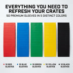 Vinyl Record Sleeves 45rpm - 7 inch Premium Acid Free Protection Multicolor Paper Covers for 7” Singles Records - 50 Pack