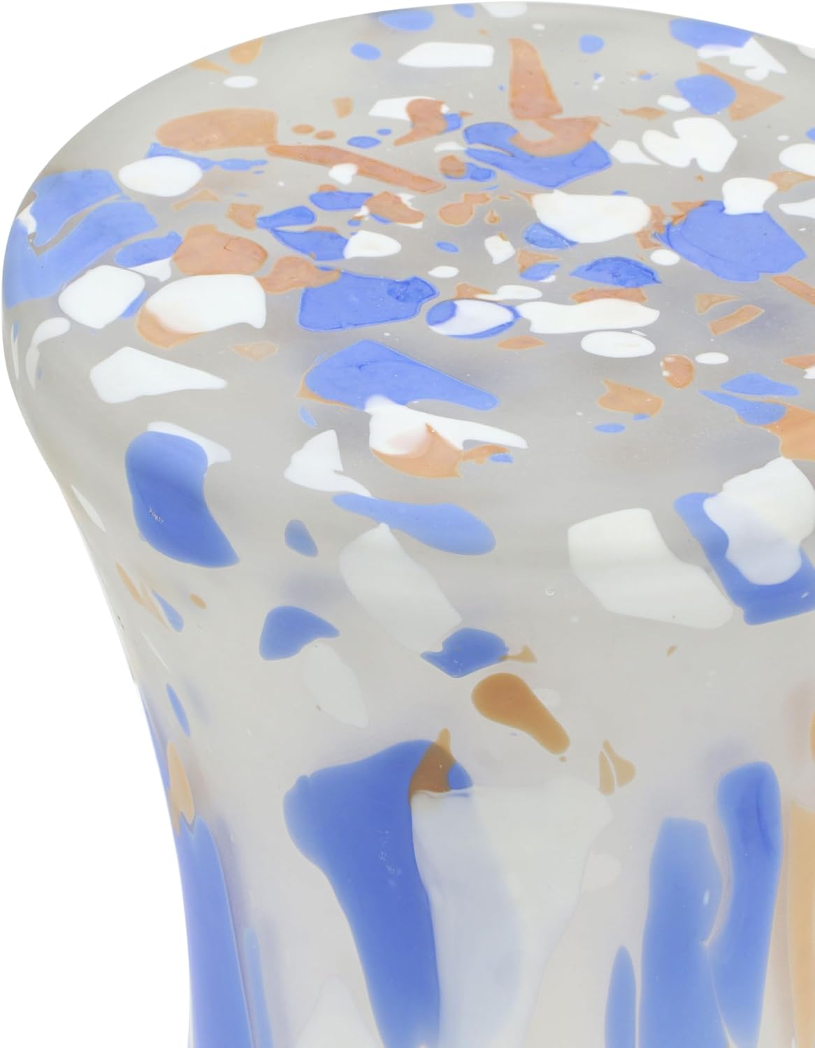 First of a Kind Side Table in Multi Glass