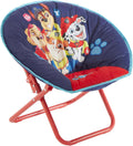 Idea Nuova Toddler Saucer Chair 19” Folding Kids Chair, Ages 3+, Portable & Lightweight, Cozy Padded Seat for Playroom, Bedroom,Paw Patrol