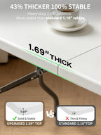 8 Foot Folding Table Portable, 8FT Folding Dining Table for Indoor Outdoor, Heavy Duty Fold-in-Half Plastic Long Large Rectangular Utility Card Tables for Picnic Camping Party, 95x29 inch