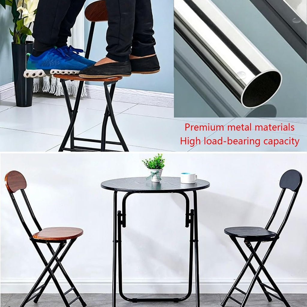 Modern Kitchen Barstools, Stacking Chairs, Video Game Chairs, Folding Stools, for Wedding, Banquets, Celebrations, Dinning, Office(Brown Woodgrain)