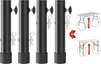 Folding Table Risers for Straight/Bent Leg, Durable Table Leg Extensions 2 Levels/Heights Table Leg Extenders 3.6in | 5.2in - All for Treating Your Back Pain (4-Pack)