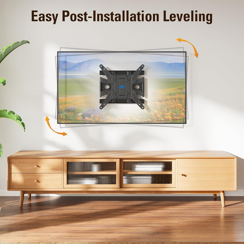 Mounting Dream Ultra Slim Full Motion TV Wall Mount, Low Profile Articulating TV Mount for 26 to 75 Inch TVs - Smooth Extension, Swivel, Tilt, Fits 16" Studs, Max VESA 400x400mm, Holds 88lbs