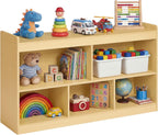 SONGMICS Custos Collection - Kids' Toy Storage Shelf, Montessori Shelf for Toys with 5 Open Compartments, Storage Unit for Children's Room Playroom, 11.8 x 44.2 x 25.6 Inches, Beech Beige UGKR052YZ01