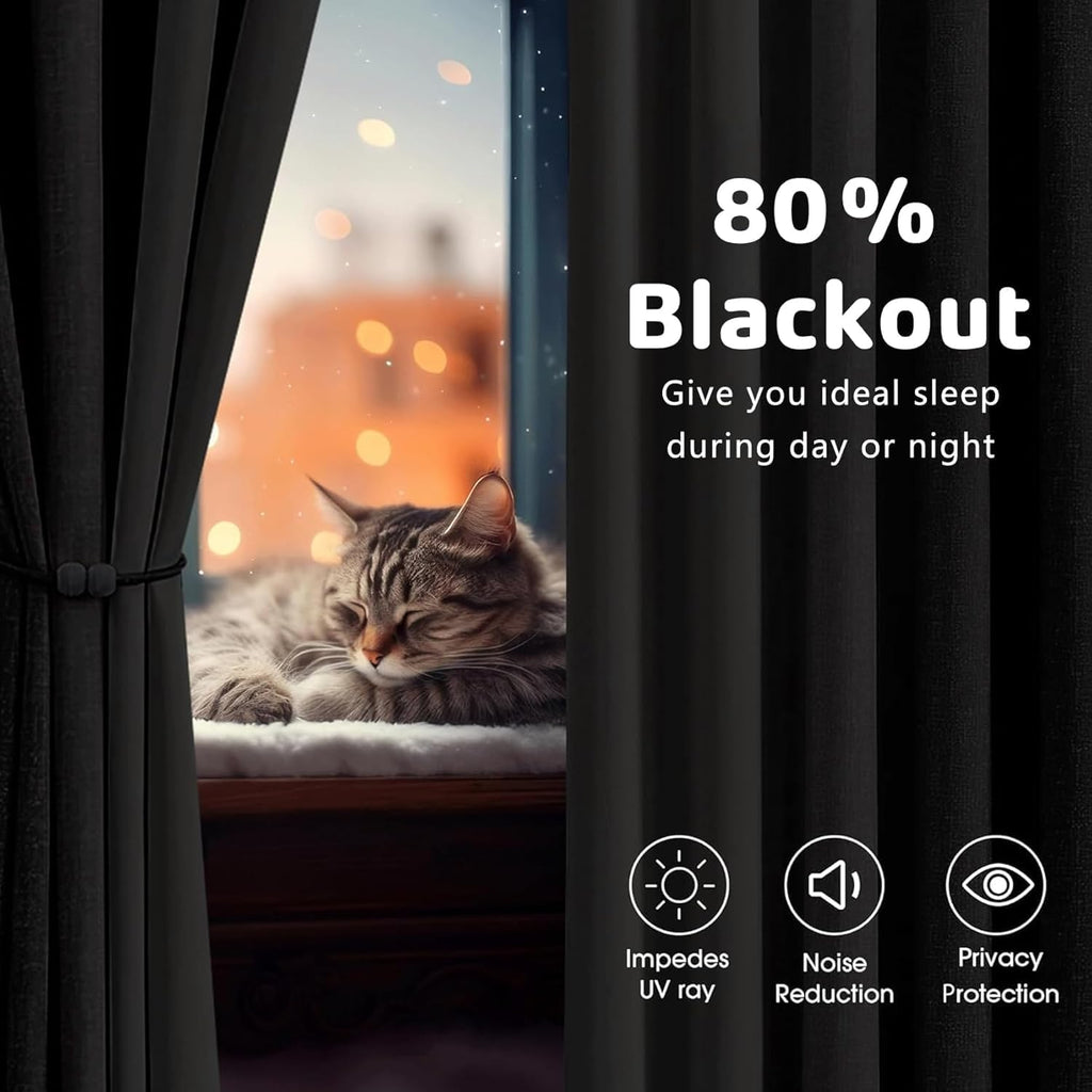 Cartoon Animals Kids Curtains for Boys Bedroom, City Street Car Vehicles Blackout Curtains 39 Inches Long, Thermal Insulated Short Window Drapes for Nursery & Room Decor 27.5Wx39L