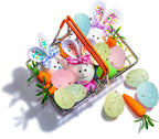 Winlyn 140 Pcs 5 Colors Mini Artificial Easter Eggs Decorative Speckled Eggs Pastel Pink Green Blue Foam Eggs 1" for Spring Easter Basket Nest Decor Bowl Fillers Seasonal Wreath DIY Craft Projects