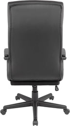 STAPLES Rutherford Ergonomic Manager & Executive Office Chair, High Back Swivel, Adjustable Height, Luxura Faux Leather, Black