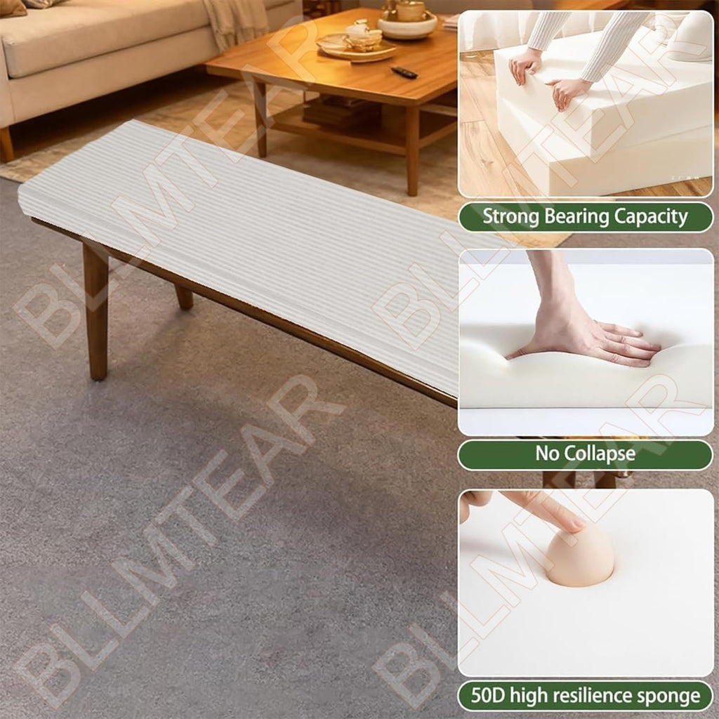Anti Slip Bay Window Seat Cushions 2 3 4 Seater Indoor Sofa Furniture Cushions Kitchen Dining Room Bench Pads Patio Porch Seat Pads with Removable Cover(2,35x75cm)