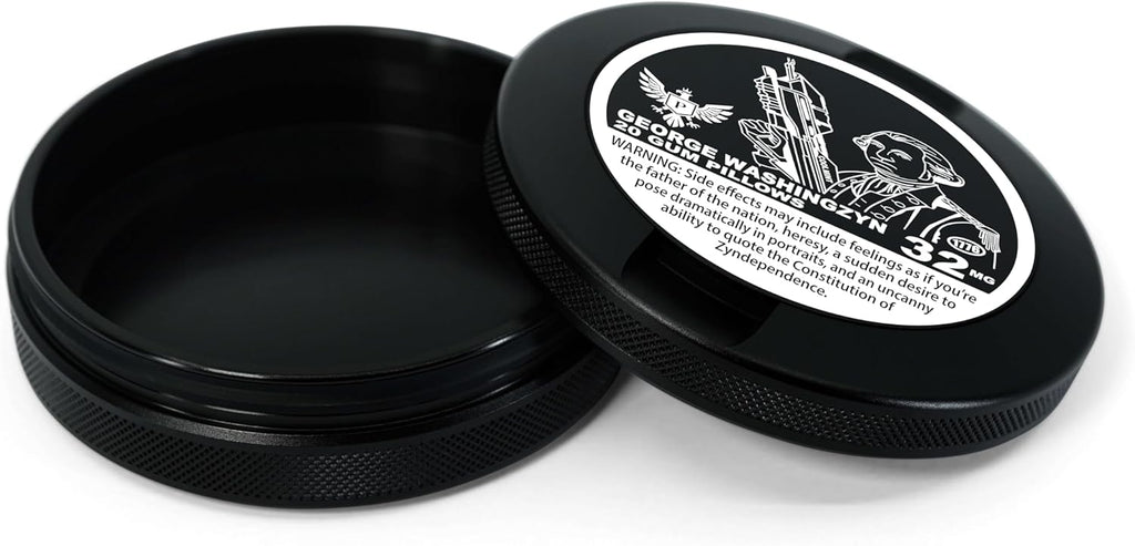 Metal Can | Metal Container for Pouches | Aluminum Used Pouch Storage Tin | Airtight O-Ring Moisture Odor Proof EDC Pocket Tin | The General Edition (Black)