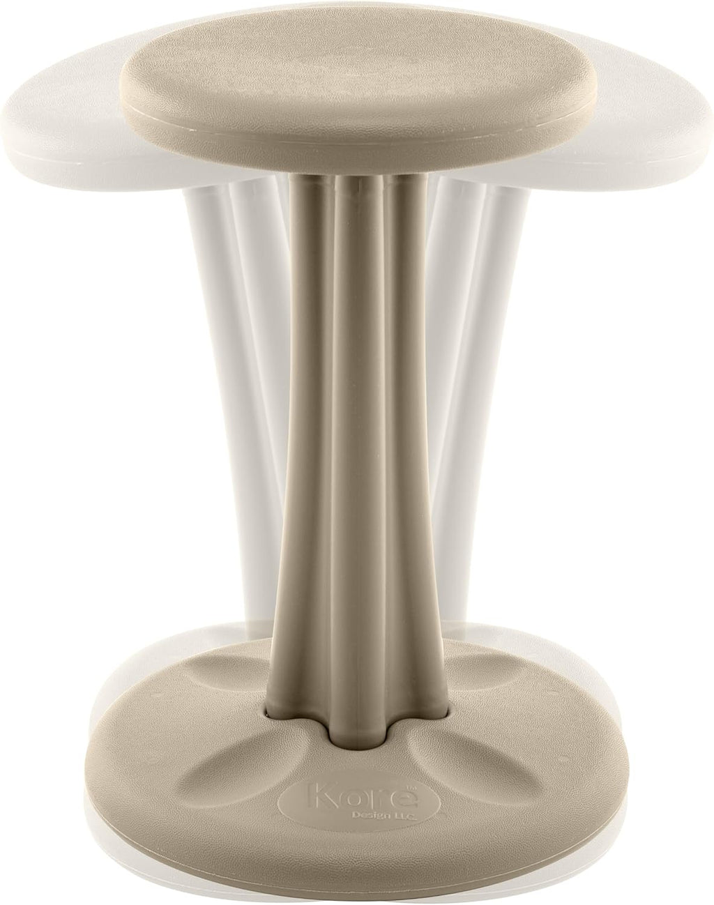 Kore Preteen Wobble Stool, Flexible Seating, Age 10-11, 18.7in, Sand Dollar | Wiggle chair for classroom and home boosts focus, improves posture, and provides an energy outlet; anti-tip base; Made in USA