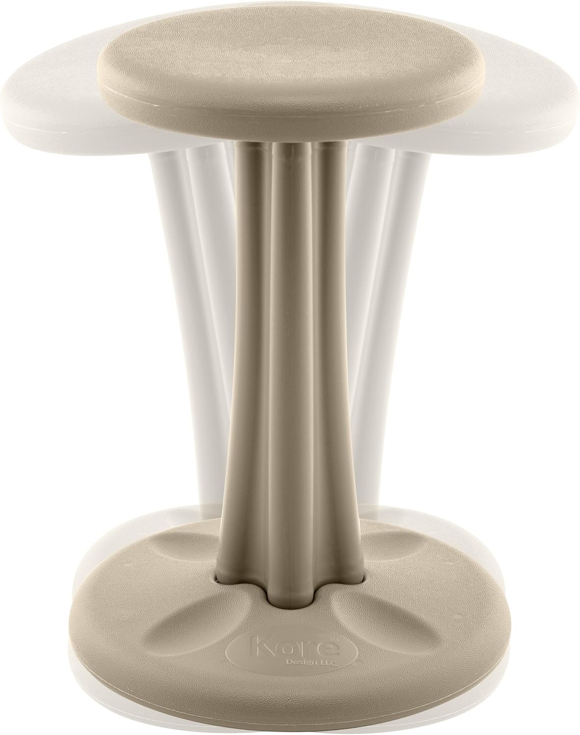 Kore Preteen Wobble Stool, Flexible Seating, Age 10-11, 18.7in, Sand Dollar | Wiggle chair for classroom and home boosts focus, improves posture, and provides an energy outlet; anti-tip base; Made in USA