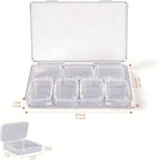 Bead Organizer Box 8-Piece Small Beads Storage Cases and Plastic Container with Hinged Lids Containers for Jewelry Making, Bracelet Crafts and DIY Projects