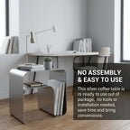 Stainless Steel Side Table, Modern End Table with Double Storage, One-Piece Forming Design, No Assembly, Silver Accent Table for Living Room Bedroom Balcony (2.0 Thickness)