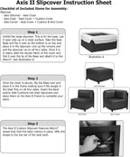 Howard Elliott Axis Patio Ottoman with Cover, Upholstered Footstoll Coffee Table Ottoman Bench, Seating Futniture for Both Indoor & Outdoor Home and Office, Titanium Frame, Seascape Natural