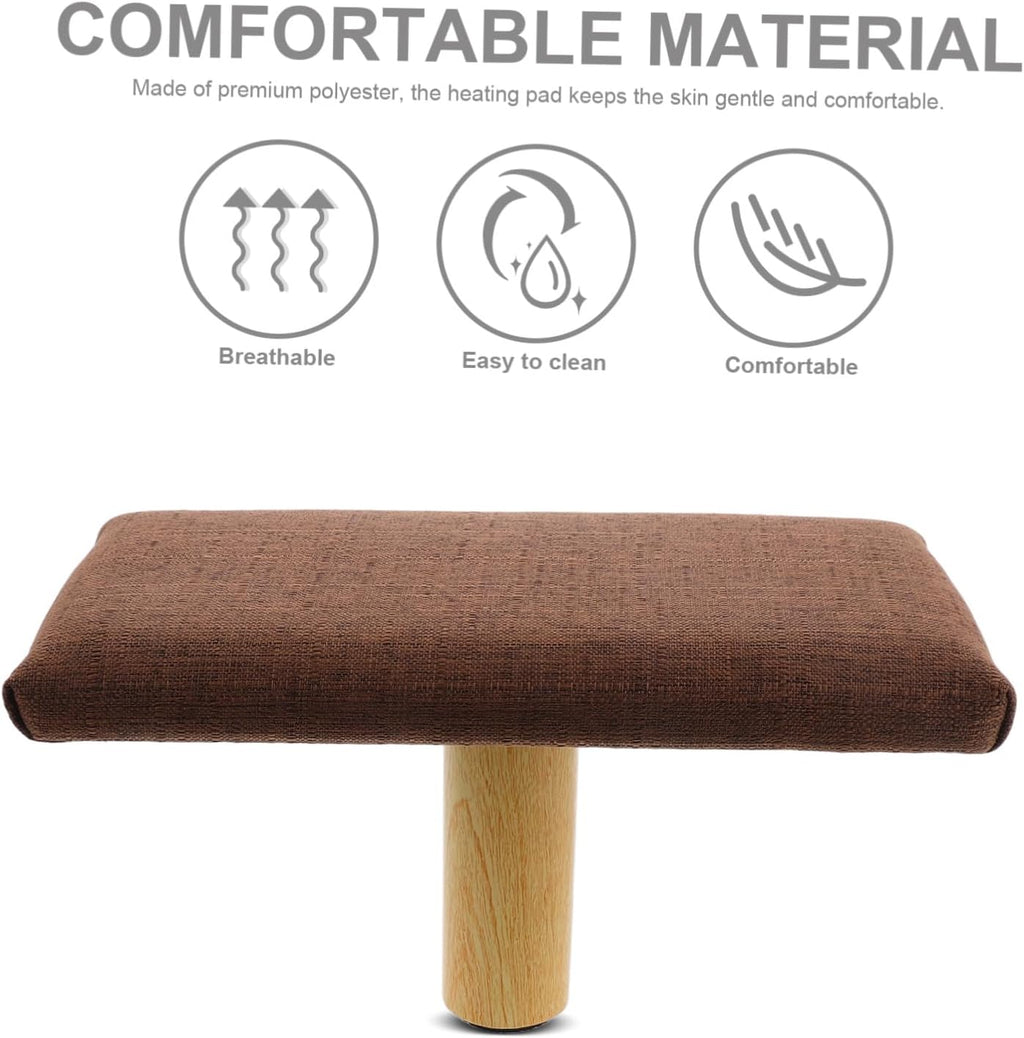 OUNONA Wooden Kneeling Bench for Meditation and Prayer with Comfortable Cotton Cloth Cushion, Portable Design Featuring Versatile Usage and Natural Elegance, for Home Decor and Office
