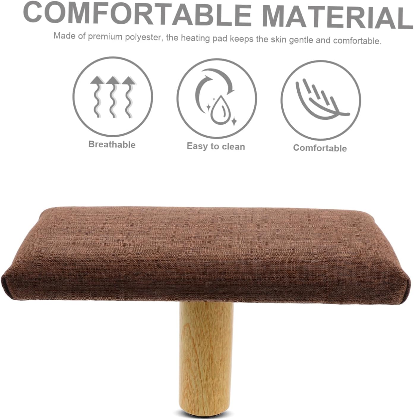 OUNONA Wooden Kneeling Bench for Meditation and Prayer with Comfortable Cotton Cloth Cushion, Portable Design Featuring Versatile Usage and Natural Elegance, for Home Decor and Office
