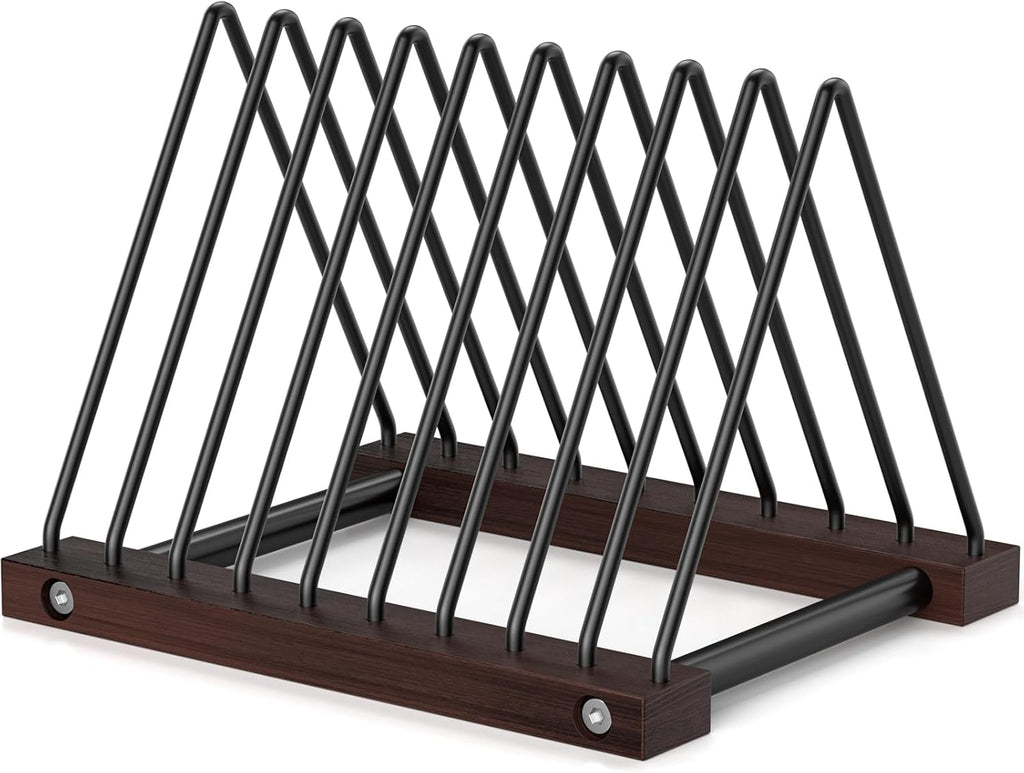 Pashion Vinyl Record Storage Rack,Detachable Desktop Stand for Album Collections,Durable Display Rack Organizer for Desktop, Living Room, Office