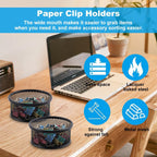 2 Pack Mesh Paper Clip Holder,Paperclip Holders for Desk Binder Wire Mesh Bowls,Paper Clips Holder for Desk,Paper Clip Dispenser,Paper Clip Organizer Office ﻿