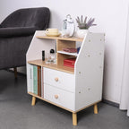 Nightstand with 2 Drawers, Modern Bedside Table Simple Bedside Storage Locker Nordic Bedside Storage Cabinet for Home Bedroom