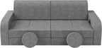 Betterhood 14pcs Modular Kids Play Couch, 1000+DIY Versatile Kids Couch Building Fort, Child Sectional Sofa for Playroom Bedroom, Convertible Foam Sofa for Boys & Girls (Grey)