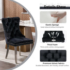Mid Century Modern Glass Dining Table Set for 6 with Bench, 63'' Large Luxury Clear Rectangular Glass Top Dinner Room Set, 6 PCS Retro Furniture Kitchen Set, Black High-end Tufted Chairs