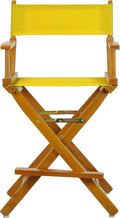 Casual Home 220-05/021-34 Director Chair 24" - Counter Height Honey OakFrame/Gold Canvas