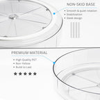NOSTALGIQ Set Lazy Susan - Lazy Susan Organizer 2-Pack - Rotating Cabinet & Spice Rack, Clear
