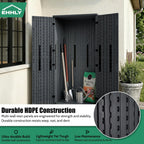 EHHLY Heavy Duty Tall Storage Cabinet Outdoor Weatherproof, 28 Cuft Garage Storage Cabinet with 4 Adjustable Shelves, Lockable Kitchen Pantry Closer Organizer, 31Wx23Lx66H, Sage Grey