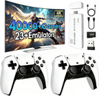 2026 New Wireless Retro Game Console, 23 Emulators and 40000+Games, Plug and Play 4K HDMI TV Game Stick, with Dual 2.4G Wireless Controllers (82G)