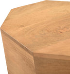 Indoor Side Table for Home Decor | Wooden end Table for Living Room, Bedroom, entryway, Office | Octagonal Modern Contemporary Accent Table for Room Decor | Natural Brown