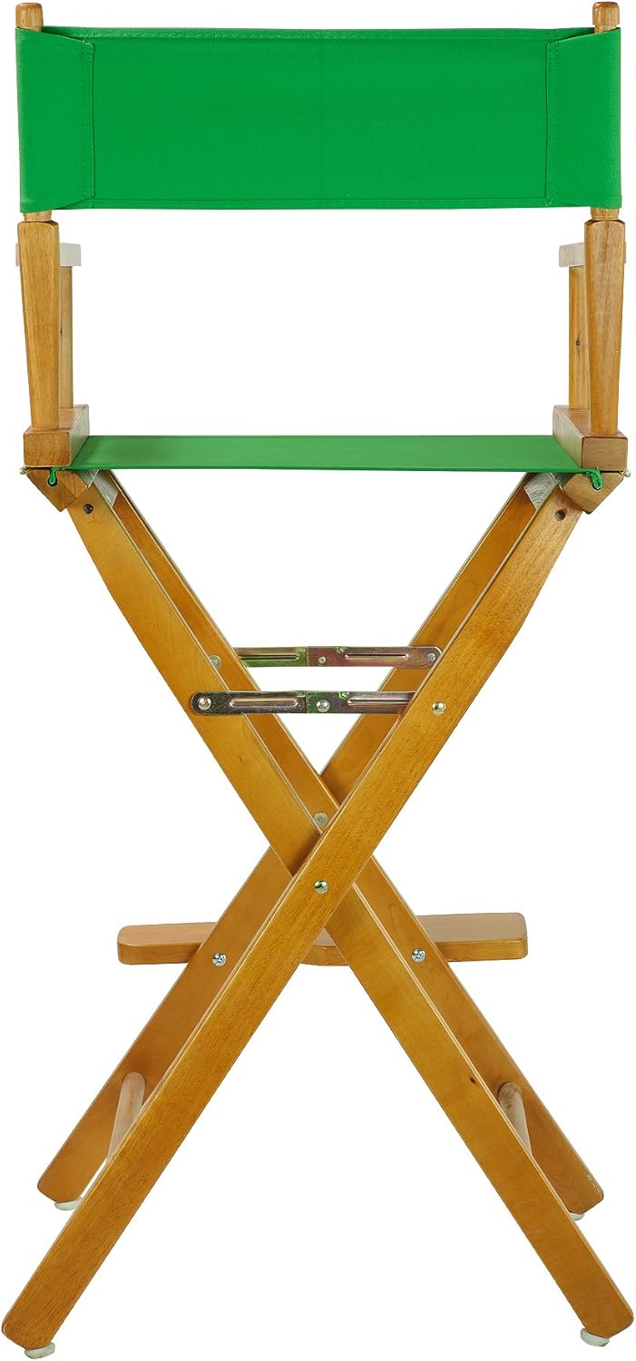 Casual Home Director's Chair ,Honey Oak Frame/Green Canvas,30" - Bar Height