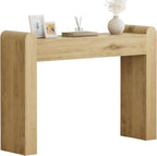 Lulive Arc Entryway Table, 47 Inch Curved Console Table for Hallway | Rounded edges and fluted texture soften narrow spaces; 11.8"D profile fits entryway, hallway, living room or behind sofa.
