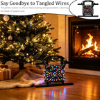 Extension Cord Holder Heavy Duty 1 Pcs, Christmas Light Storage Reels with Carrying Handle, ABS Durable H-shape Storage for Cable Management and Hose Storage, Black